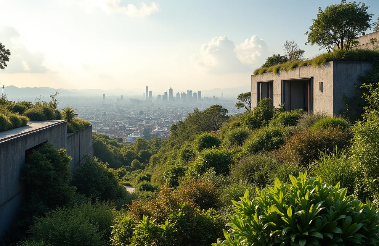 Vista panorámica de jardines en azoteas de Bogotá