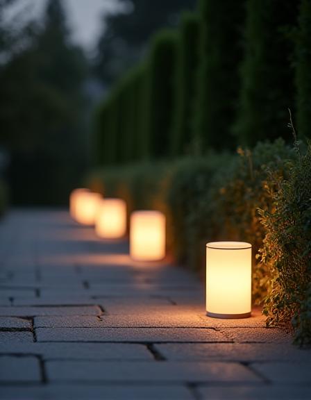 Iluminación de vidrio para senderos exteriores