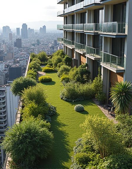 Proyecto de jardín urbano en azotea residencial